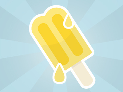 Popsicle dessert kawaii melting popsicle sweets vector