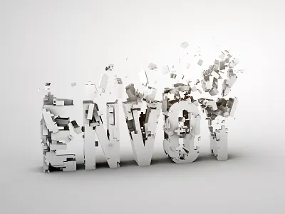 Another cool 3D experiment 3d animation c4d destruct envoy morph not flat particles render type