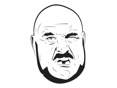 Mad Dog Vachon face illustration wrestling wwe