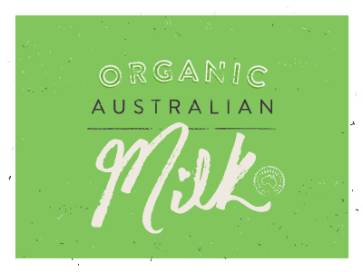 Organic Australian Milk Lock Up design diary milk organic packaging