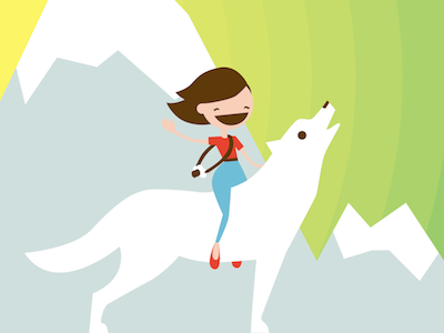 Yeehaw! animal camera character girl hannah howl landscape mountains portrait wilderness wolf wolves