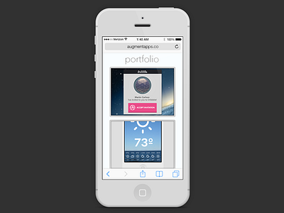 Portfolio - 1st Draft ios7 iphone mobile design portfolio safari web design website