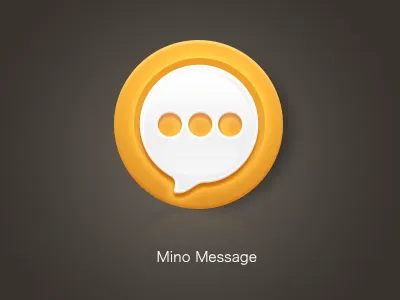 Message app icon message phone round yellow