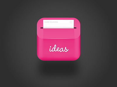 Any ideas? app box dribbble icon ideas paper pink