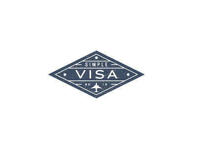 Rough Stamp australia crest diamond monogram passport simple simplevisa stamp stars visa