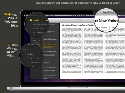 Words RSS Beta dark desktop gui icon light mac osx responsive rss typography ui words