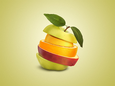 FruitFocus apple food fruit green leaf lemon lime manipulation nature orange photo retouch