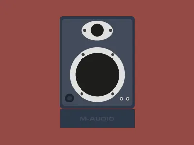 M-Audio Speaker audio design flat icon illustration musique speaker