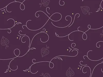 Cottonwood Pattern leaves pattern purple swirl trees