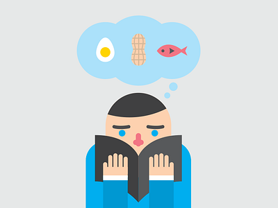 Restaurant allergies food illustration menu restaurant vector