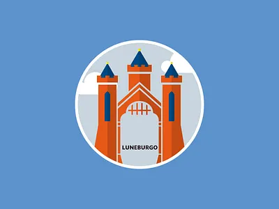 Luneburgo blue city city wall flat luneburgo orange rebound white yellow