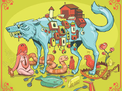 Wandering Wolf character design drawing emotional illustration wolf