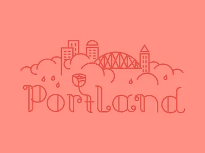 Rose City illustration portland rose city