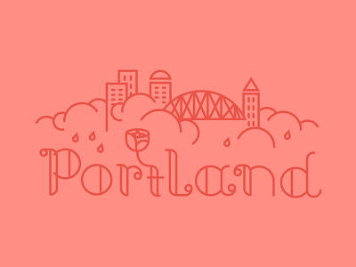 Rose City illustration portland rose city