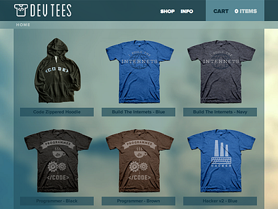 Dev Tees shop beta beta big cartel design dev tees ecommerce