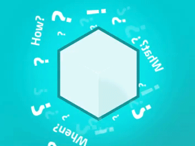 Quiz game lander - rotation gif logo loop quiz