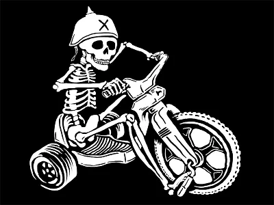 Big Wheel big wheel biker kid skeleton