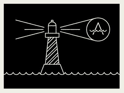 Atlantis Lighthouse Dribbble atlantis illustration lighthouse logo