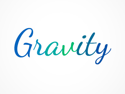 Gravity Logo 960 grid branding clean flat color gravity ipad iphone landing page logo minimalistic mobile app responsive