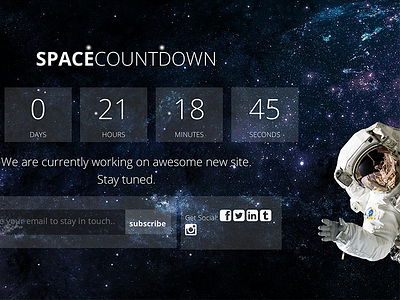 Space Countdown css themeforest