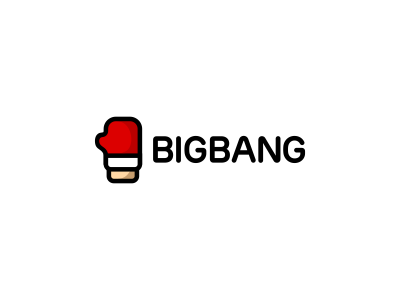 Big Bang Logo Design box boxing brand branding design funny glove icon identity logo logotype mark