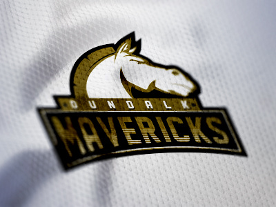 Mavericks Crest american football black crest emblem gold horse logo mavericks nfl