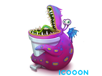 Character cartoon character drago dragon illustration move to trash trash