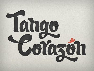 Tango Corazón logo argentina heart logo organic script typography