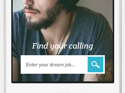 Enter your dream job... background video flat minimal mobile first responsive web