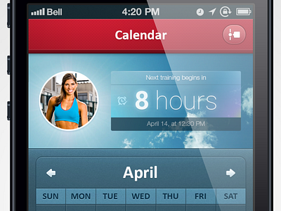 Training calendar calendar fitness sport timer