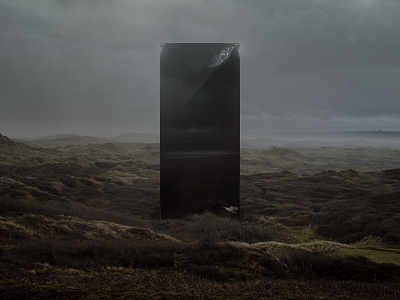 Monolith 2 2001 2012 art black landscape magnasoma monolith poster print sc fi