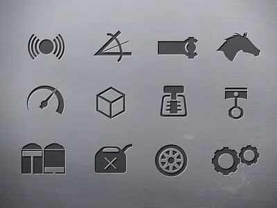 Automotive Calculator Icons app app store buttons icons interaction ios ipad iphone metal ui ux