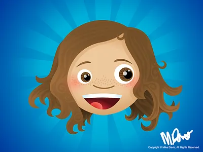 Emme doodles face vector