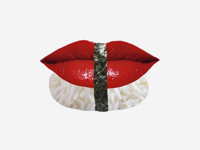 Sushi Love illustration japan lips love sushi weed