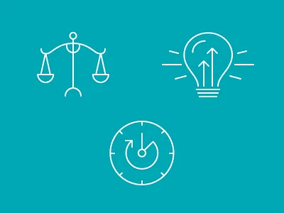 Three icons brandads geometry icon illustration line simple thin