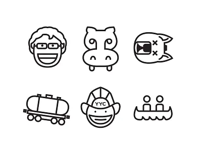#yycflood Icons alberta calgary canoe firefighter flood harvey hippo icons nenshi train yycflood