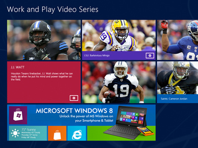 Windows 8 Metro Style Video Microsite grid metro microsoft tiles windows 8