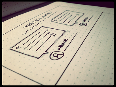 WIP - Website Redesign design sketch testimonial wireframe