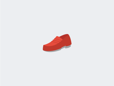 Ruby Red Shoe Icon clean flat icons minimal red shoe walk walkthrough