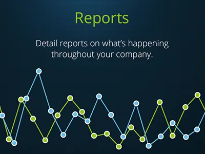 Reports blue chart get graph green line paperless reports statistics website