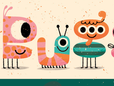 Bugs childrens art expressive fun