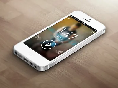 Now Playing Minimalistic Flat ios iphone light minimalistic mobile music player