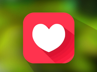 Heart iOS7 button clear ios7 ui