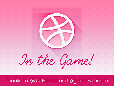 In the Game! debut dribbble flat freebie psd