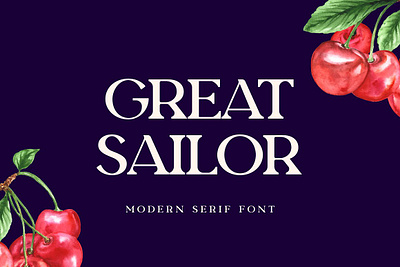 Great Sailor Serif Display Font badge bold branding classic clean decorative display fashion font great sailor serif display font header headline logo modern serif title