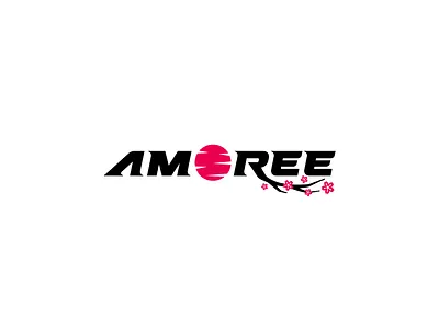 Amoree Logo amoree japanese logo sakura wordmark