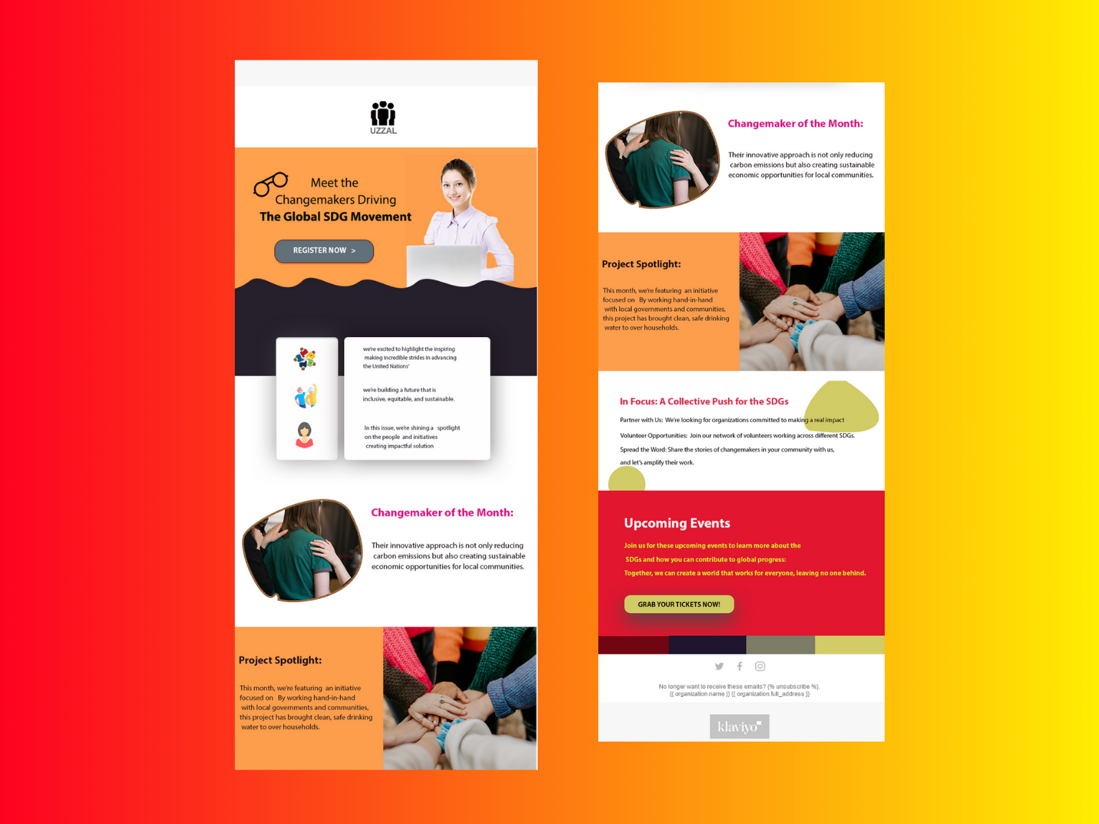 Example of Custom Mailchimp & Klaviyo Email Design