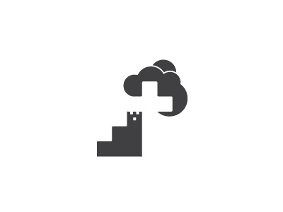 SHKM Dubrovnik V2 - B&W catholic christ christian cloud cross dubrovnik heaven negative space steps tower up