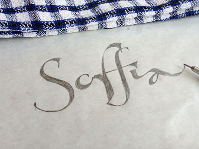 soffia calligraphy letters