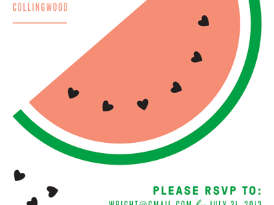 watermelon wedding fruit invite summer watermelon wedding